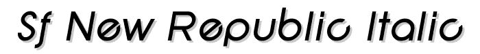 SF New Republic Italic font